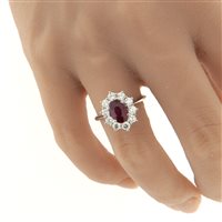 Anello Fanton Gioielli Donna ANELLI RUBINO in Oro bianco Rubino 1.23 Ct ANOR-259-52 - ANOR-259-52